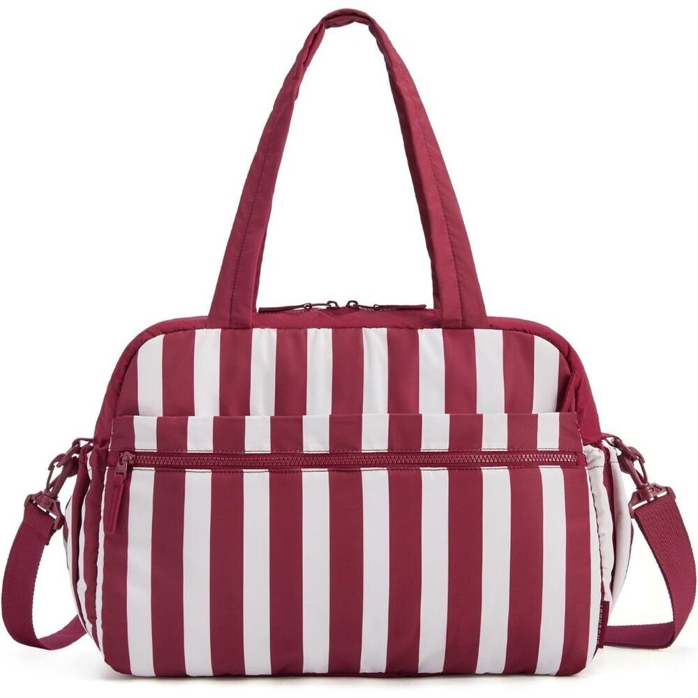 Women Peppermint Candy Imported Lightweight Water Resistant Gym Carry On Bag